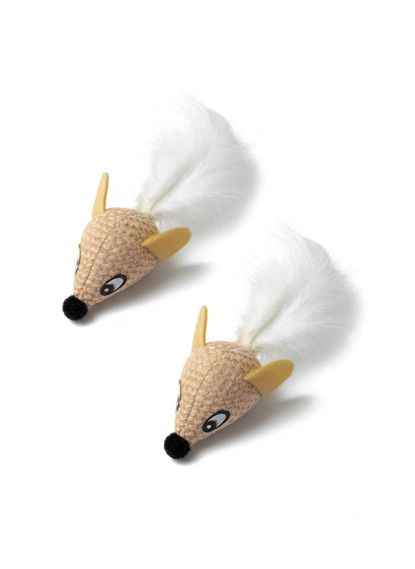 Set plišanih miševa sa perjem – “Feather Mouse Duo” za mačke 🐭