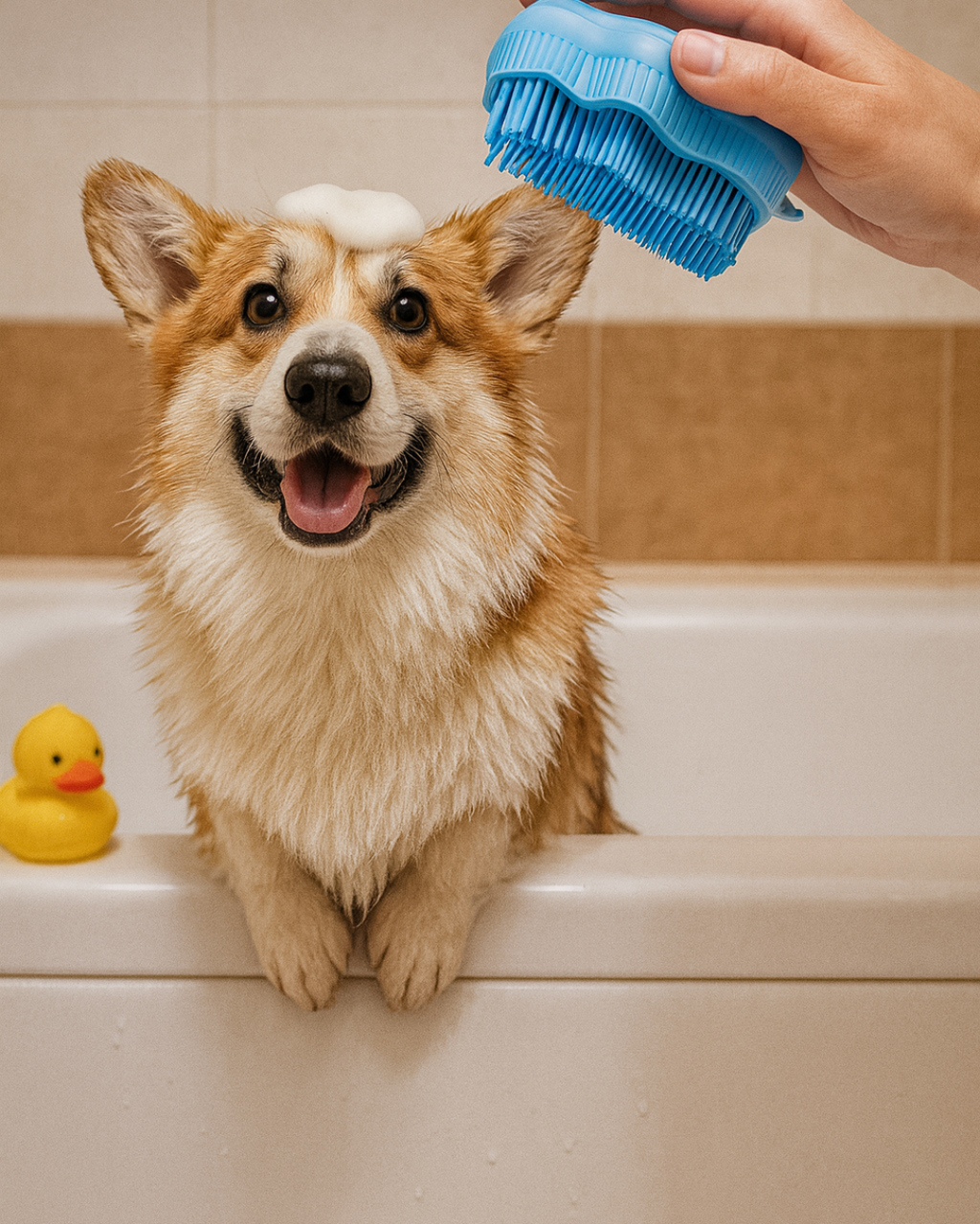 Masažna četka za kupanje ljubimaca (2u1 – kupanje + masaža)