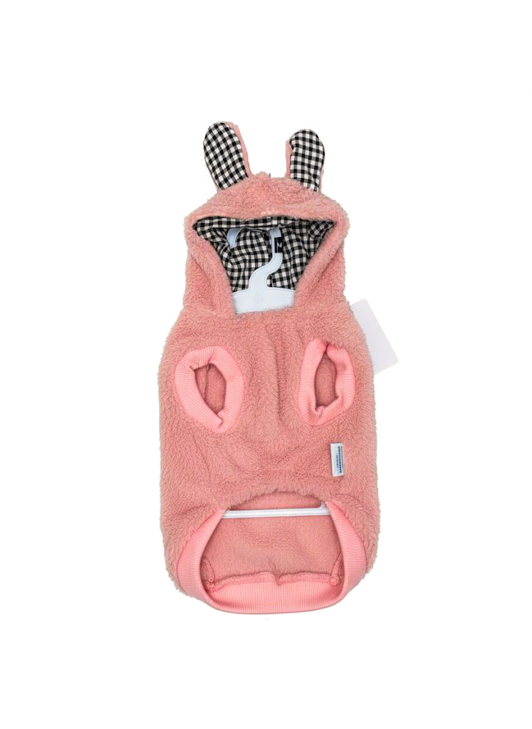 Pink Teddy Hoodie za pse – Mekani zimski duks sa kapuljačom i ušima 🐻