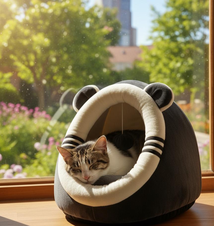 Luksuzna kućica za mačke “Bear Cozy” 🐻